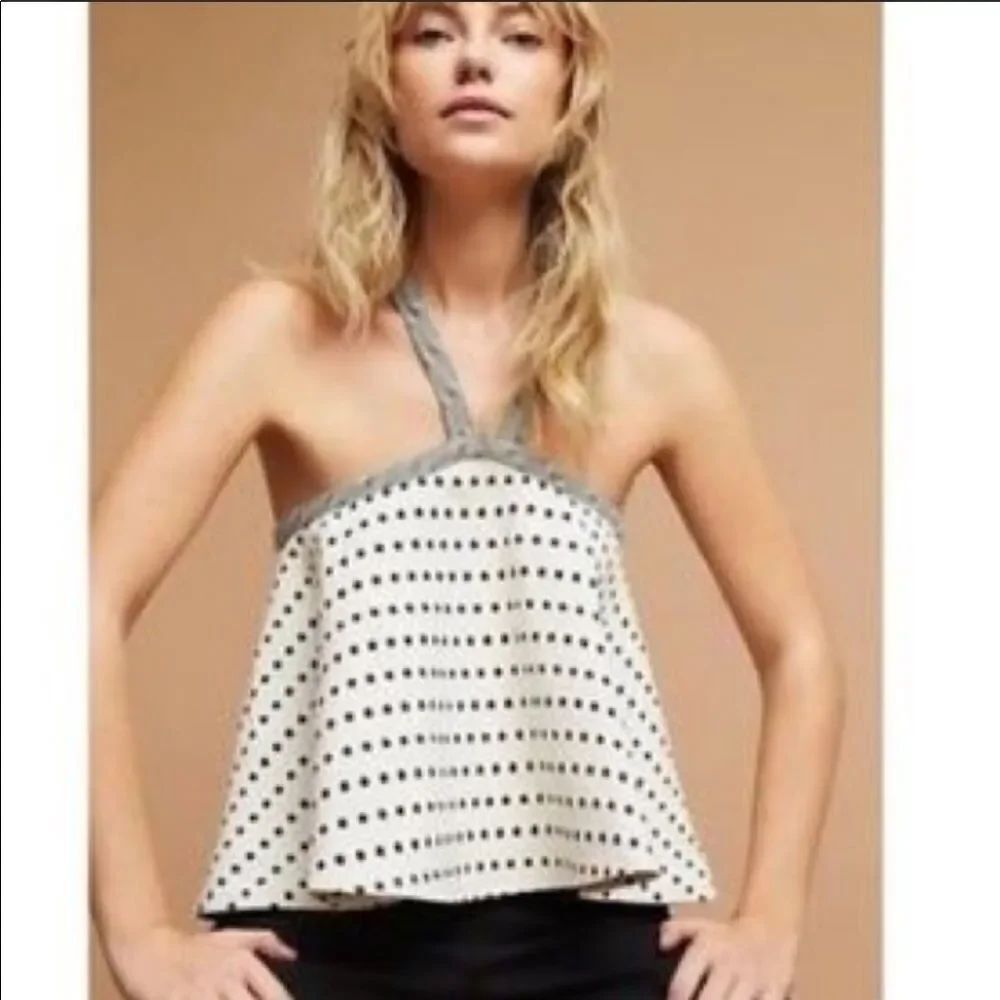 ANTHROPOLOGIE | POSTMARK Jemma Polka Dot Halter L